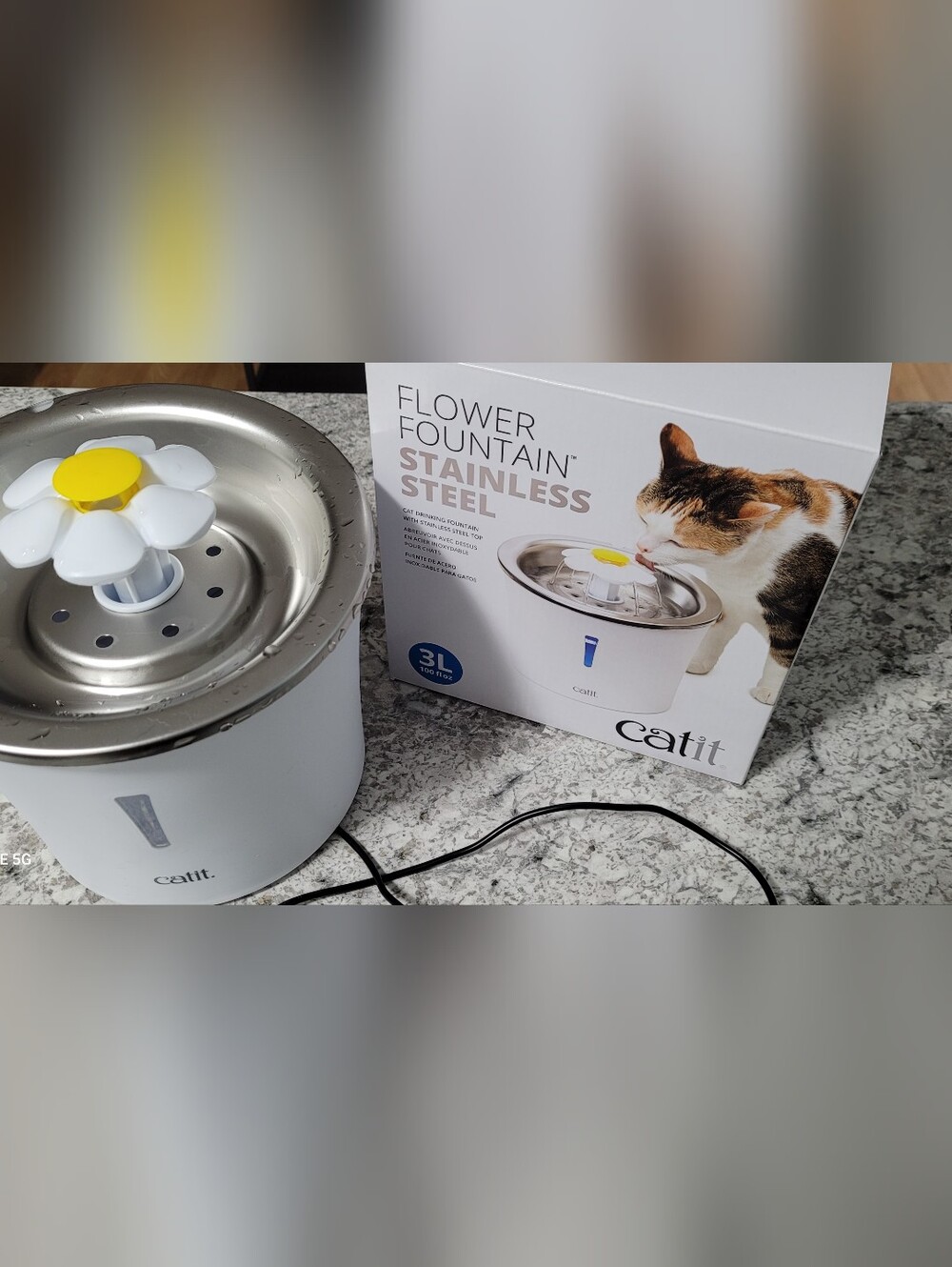 Catit Flower Fountain Stainless Steel Cat Water Fountain